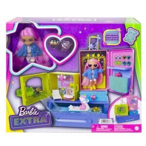 Barbie Extra Pets‎ & Minis Playset w/Exclusive Doll 2 Puppies & Accessories NEW
